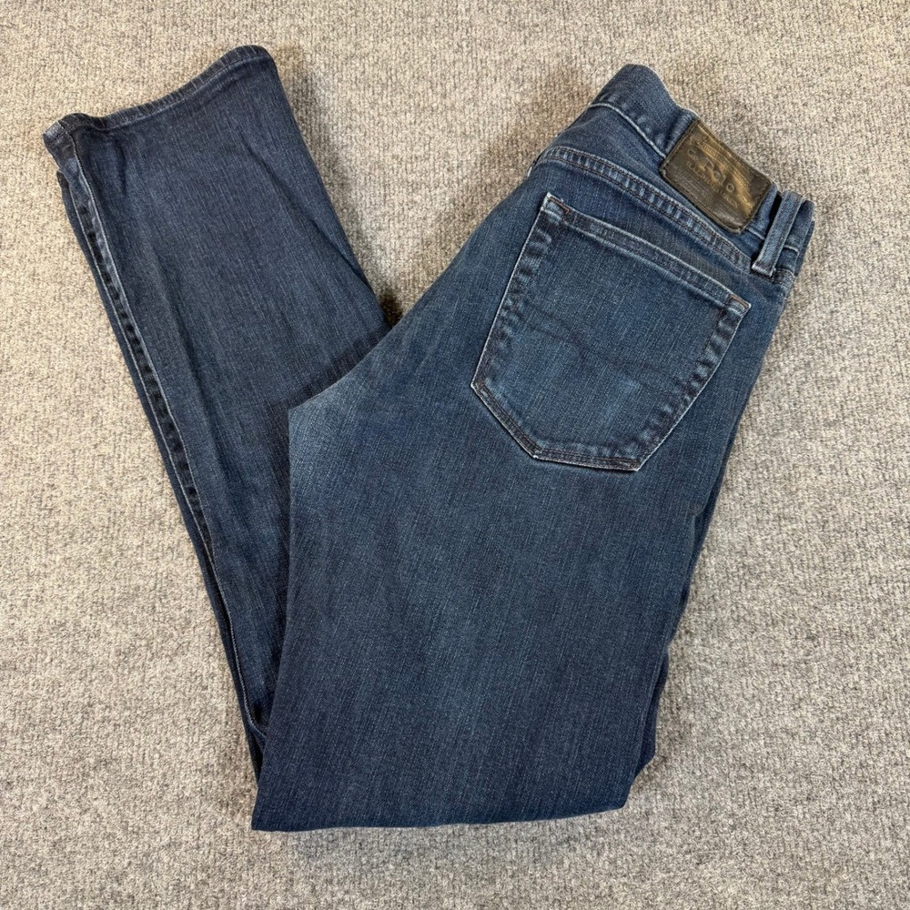 Polo Ralph Lauren Varick Slim Straight Jeans Mens 32x32 Dark Wash Blue 3247